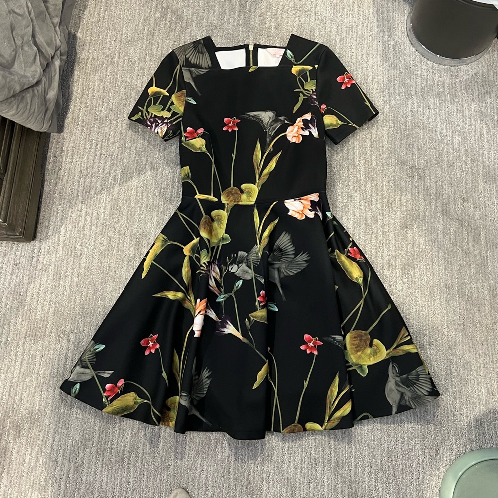 Ted Baker Black Floral Dress